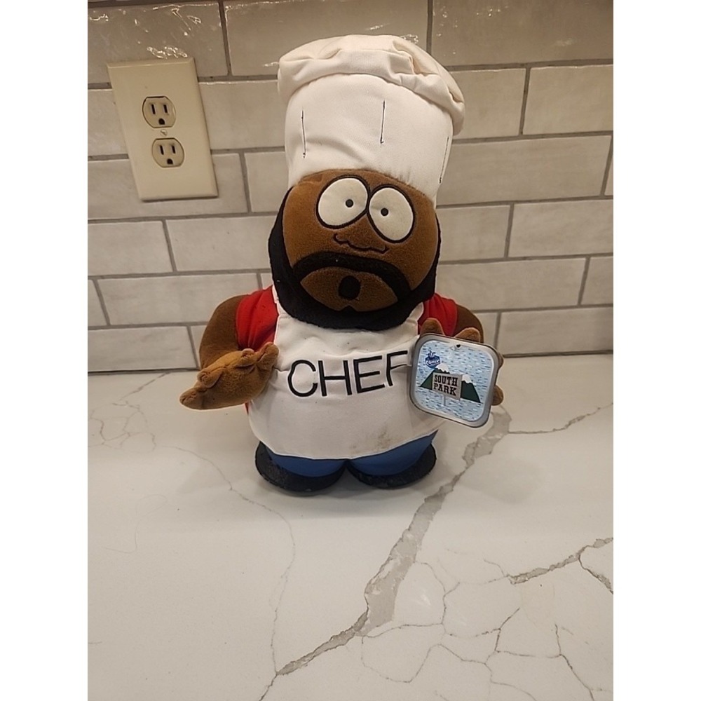 Vintage South Park Chef Plush 1998 Toy Doll 14" Aliens Believe W/Tags Weighted